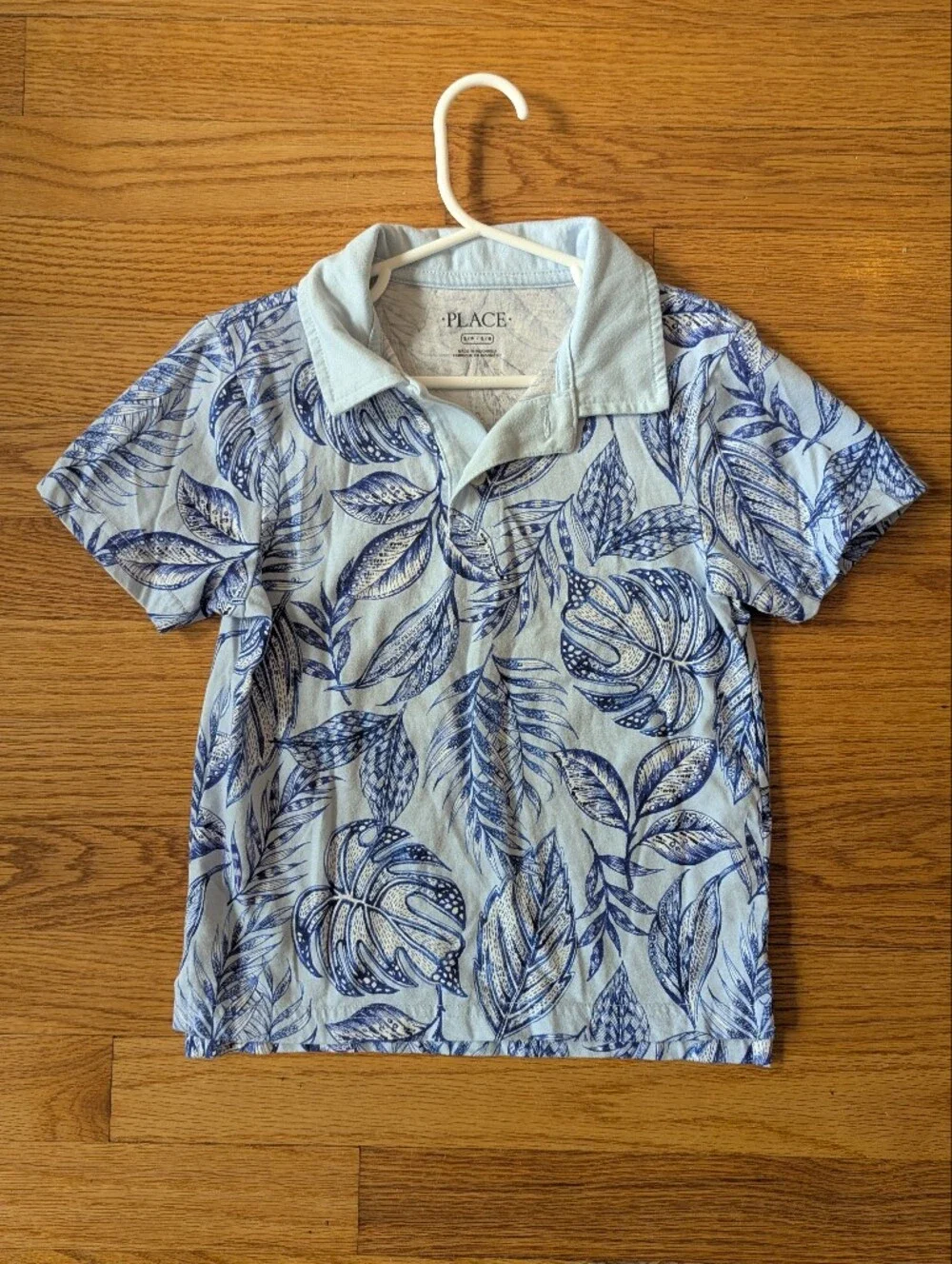 The Children's Place Blue Topical Print Polo, Boys 6
